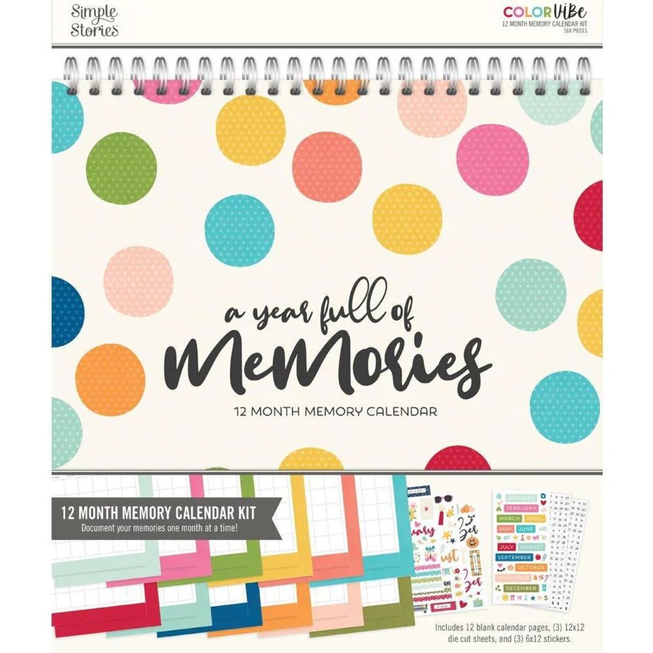 Simple Stories A Year Full of Memories-12 Month Memory Calendar
